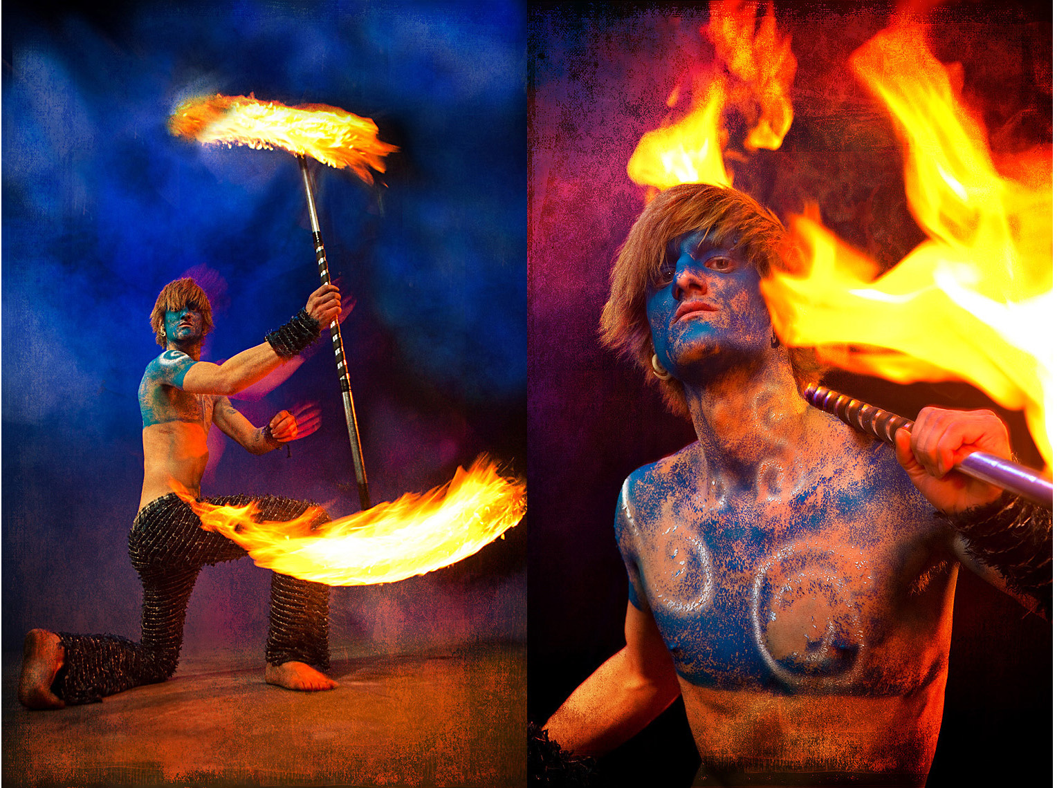 fire_dancer_covered_blue_paint