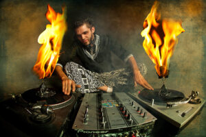 gritty_textured_DJ_spinning_fire